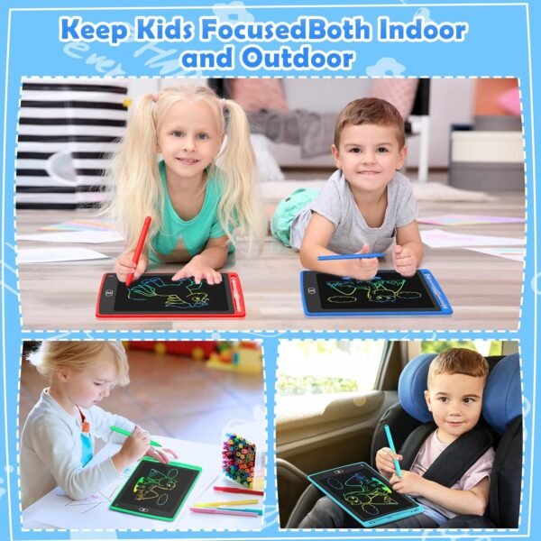 4-Pack Color Drawing Tablets for Kids – Fun Learning & Doodling Boards - Image 7
