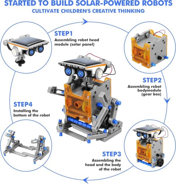 13-in-1 Solar Robot Kit – STEM Building Toy for Kids Ages 8–12 - Image 2