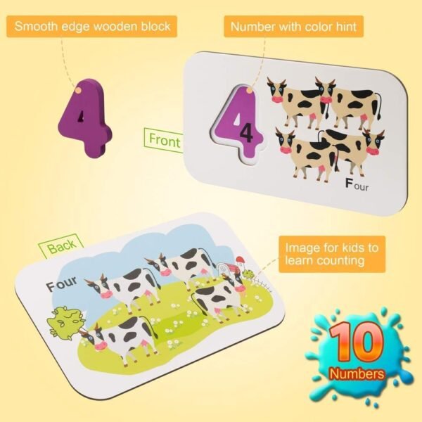Alphabet and Number Flash Card Puzzle Set – Montessori Matching Game - Image 5