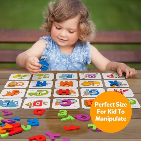 Alphabet and Number Flash Card Puzzle Set – Montessori Matching Game - Image 6
