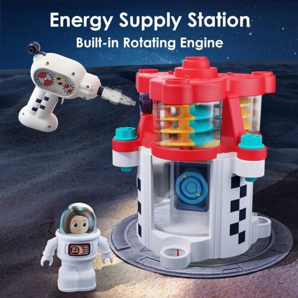 Space Rocket Playset with Buildable Shuttle and Astronauts – STEM Toy - Image 3