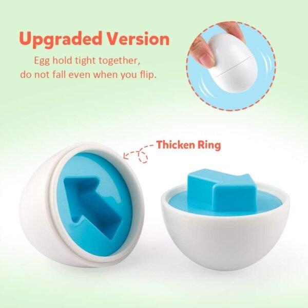 12-Piece Color and Shape Matching Eggs – Montessori Learning Toy for Toddlers - Image 5