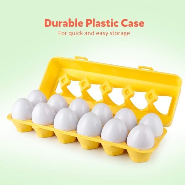 12-Piece Color and Shape Matching Eggs – Montessori Learning Toy for Toddlers - Image 6